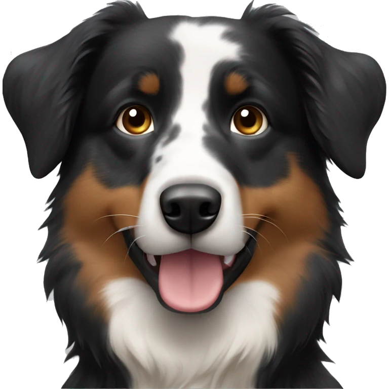 black australian shepherd dog with black muzzle emoji