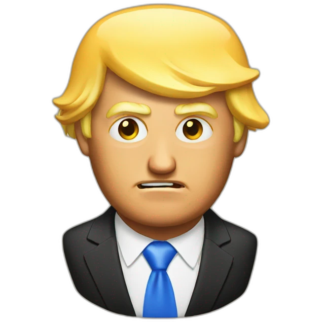 trump with liquid cheese emoji