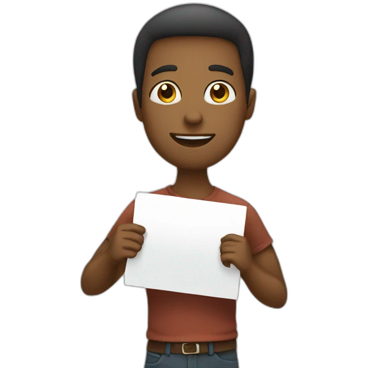 Holding a blank sign emoji