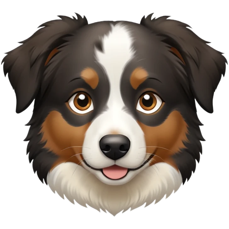Black with light brown accents Australian Shepard  emoji