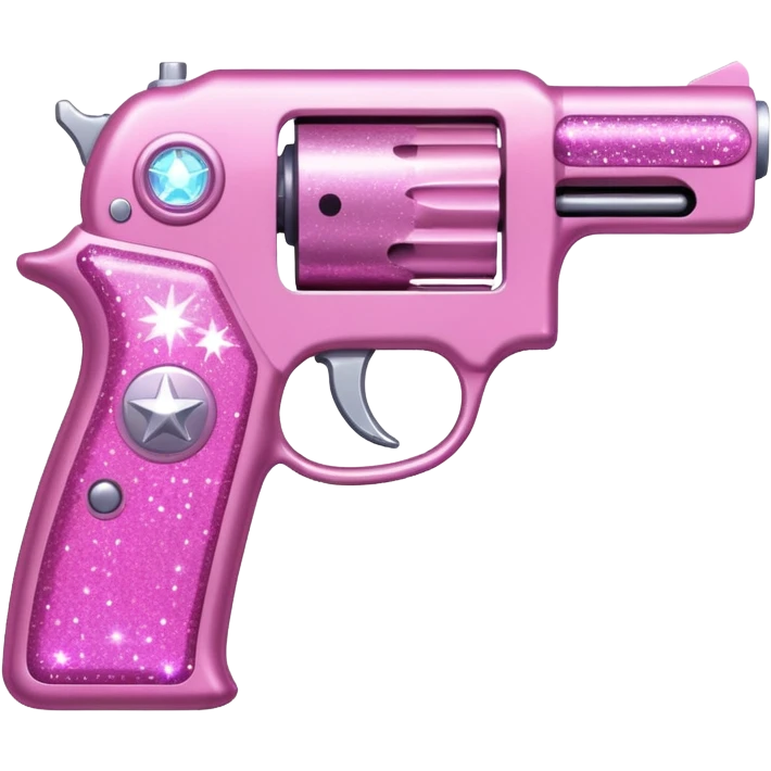 Pink glitter gun emoji