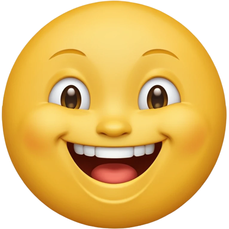 Emoji, yellow round laughing tilted head face emoji