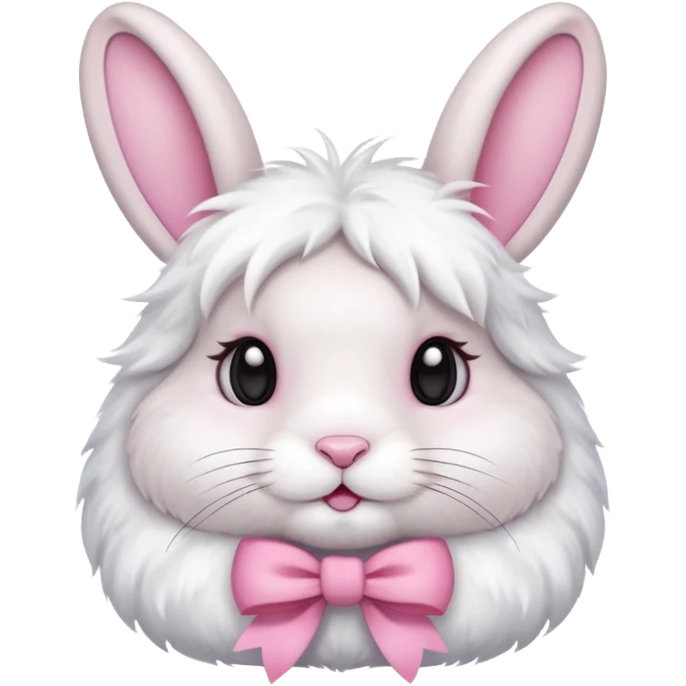 coneja con moños rosas  emoji