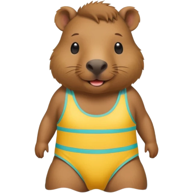 Capy bara in a bathing suit emoji