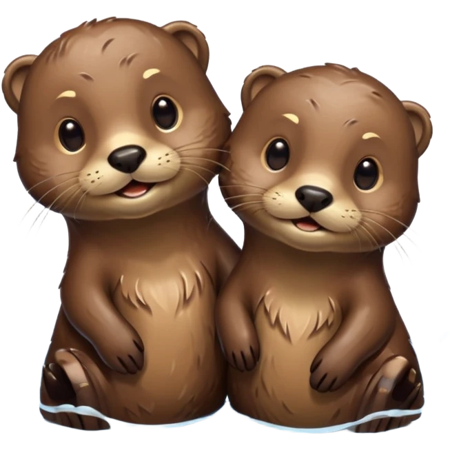Two otters emoji