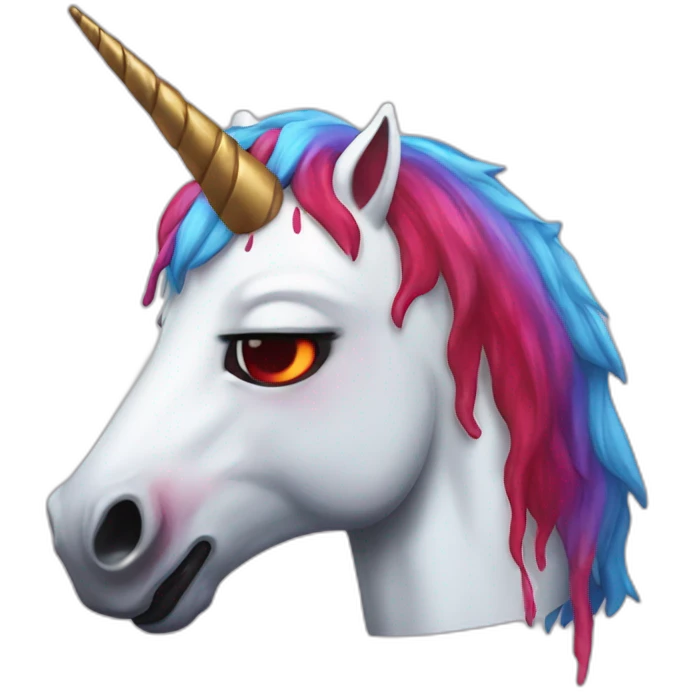 bloody unicorn emoji