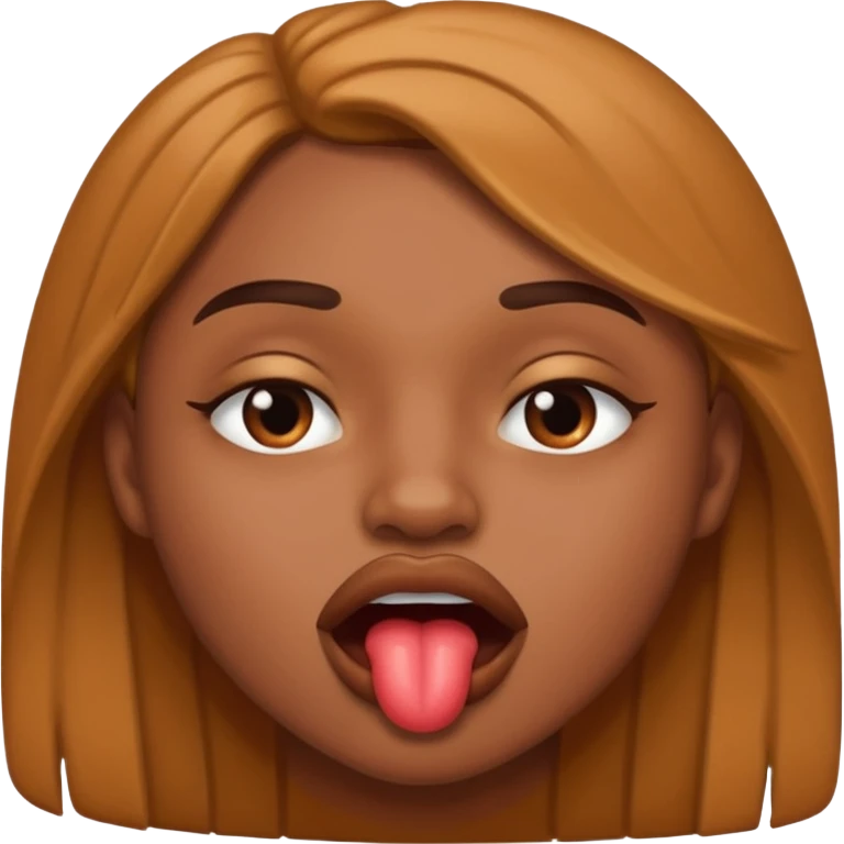 Labio con dedo mordiendo emoji