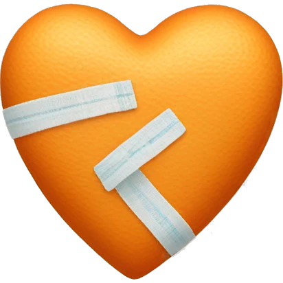 light orange heart with bandages emoji