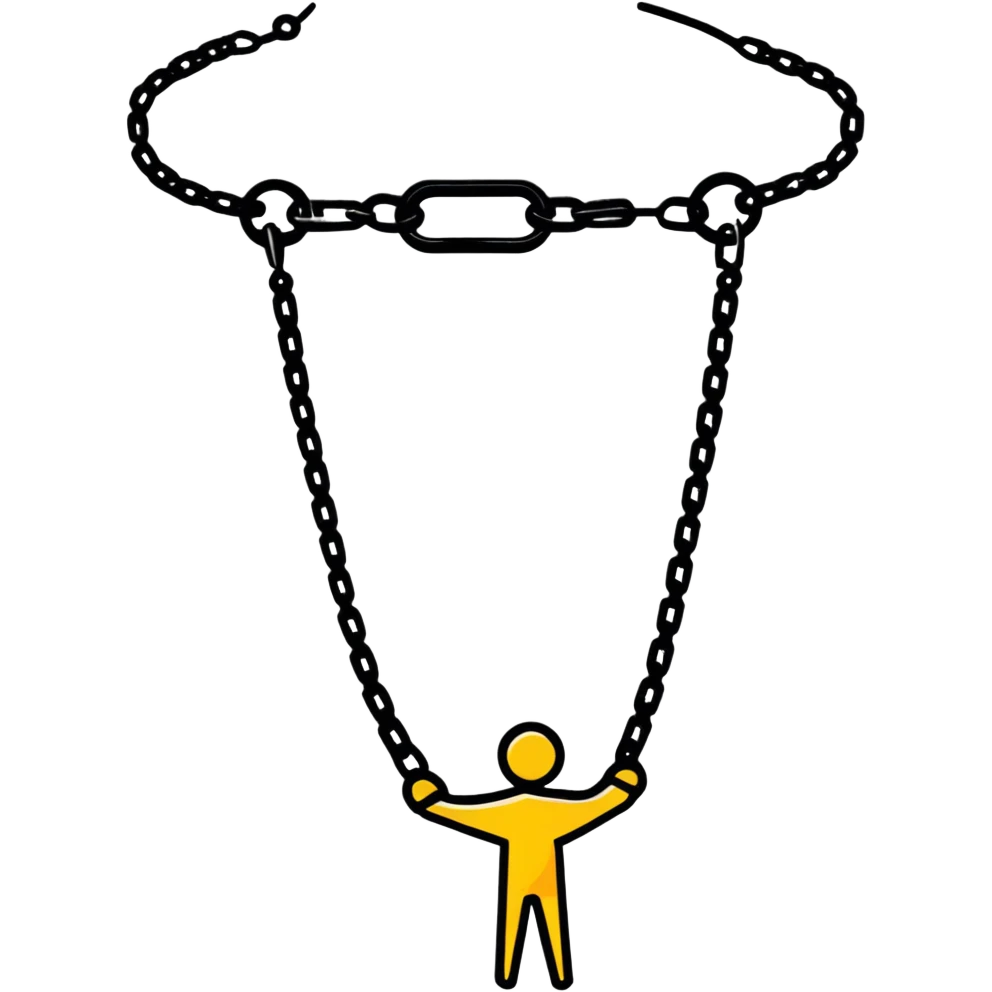 couple connected by a chain emoji