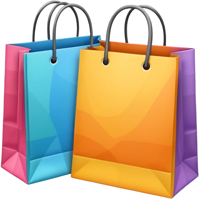 2 beautiful shopping bag emoji
