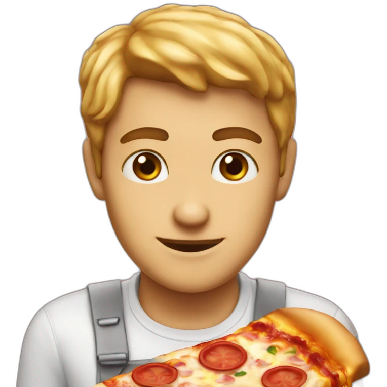 Heart of pizza emoji