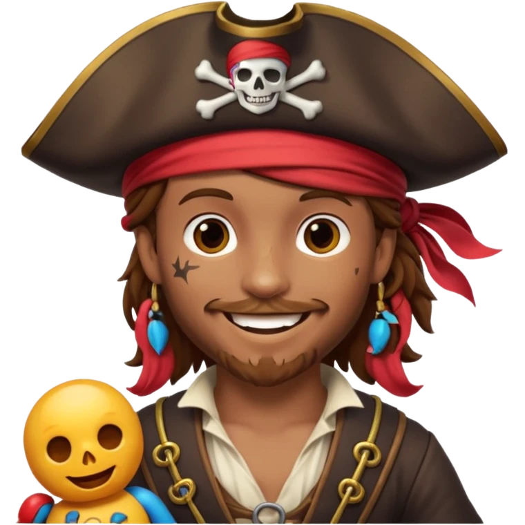 Pirate with toy  emoji