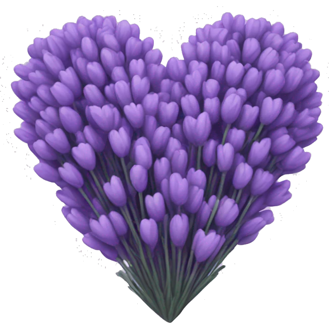 Lavender heart emoji