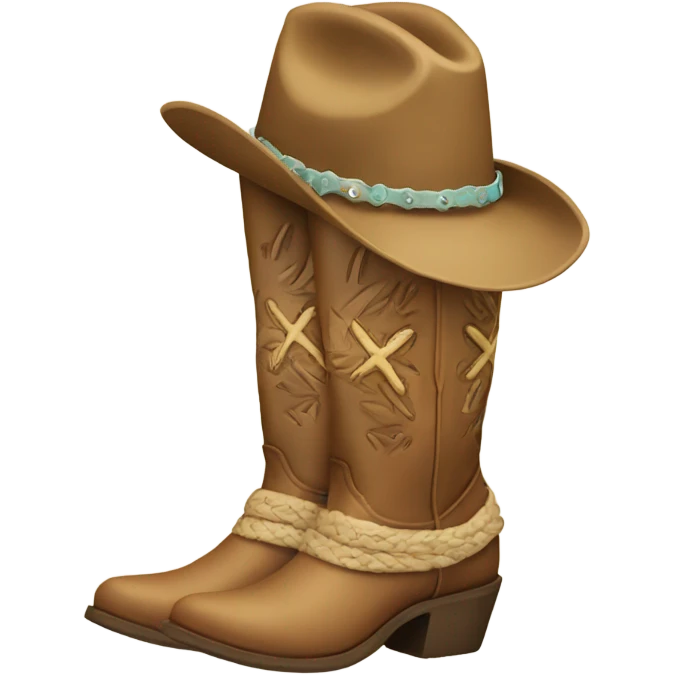 Beach cowgirl boots emoji