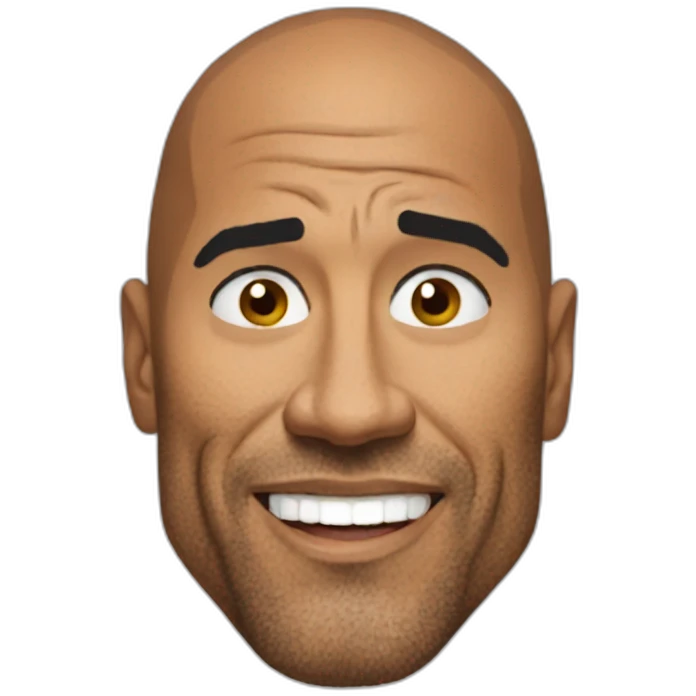 The rock meme emoji