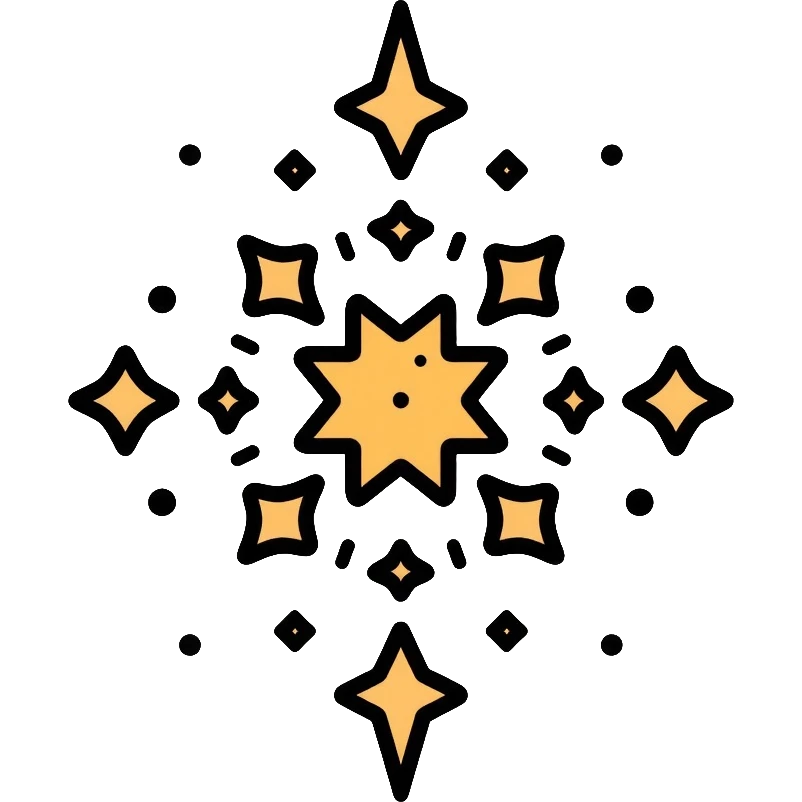 destiny symbol with stars and cosmic elements representing fate emoji