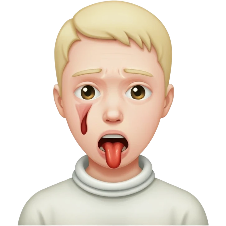 person choking themselves  emoji