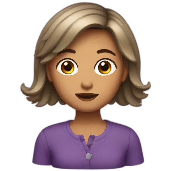 Fille coupe carré emoji