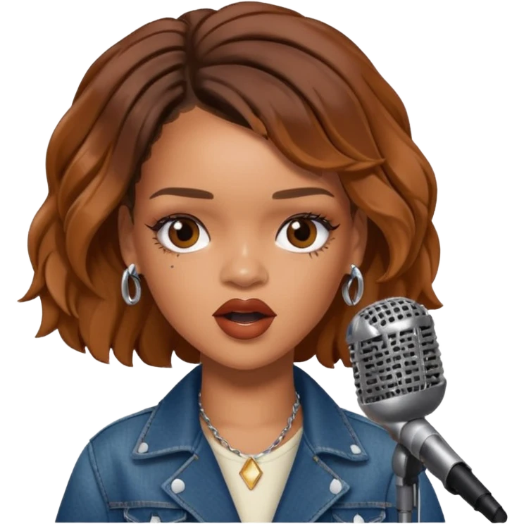 Rihanna singing emoji