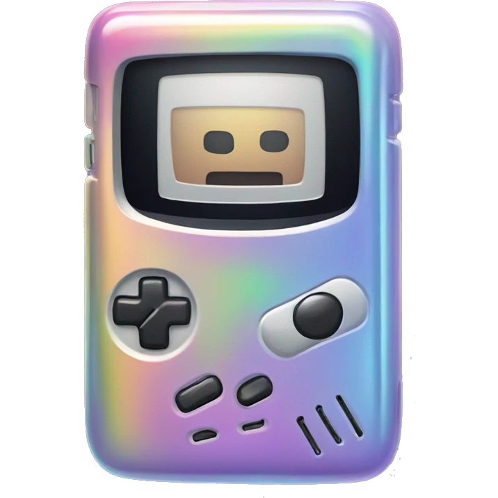 Iridescent gameboy emoji
