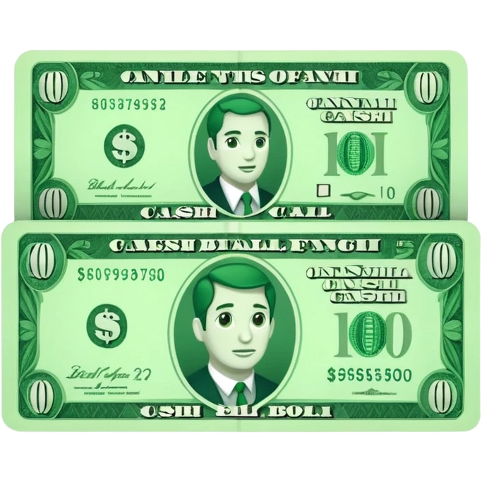 single cash bill 2d format emoji