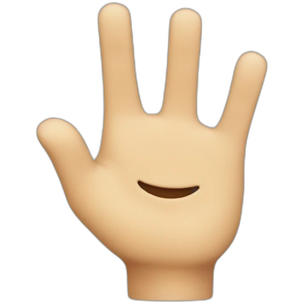 Big finger smile for your friends emoji