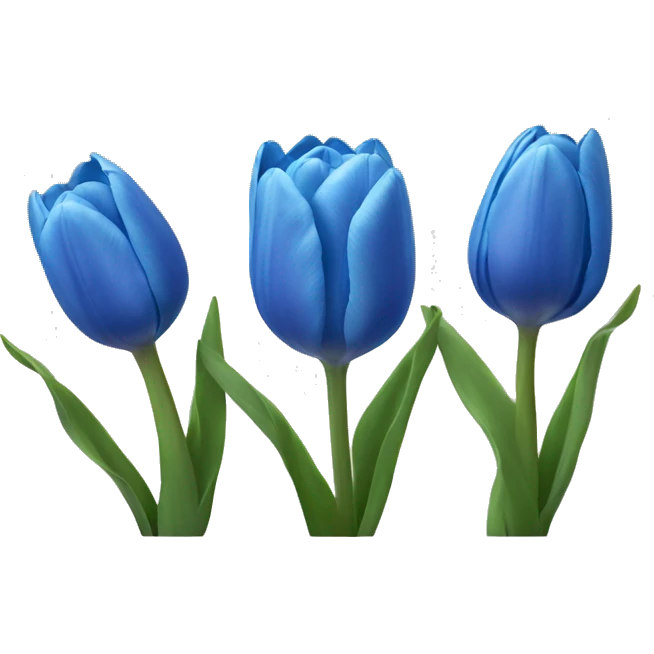 Blue tulips  emoji