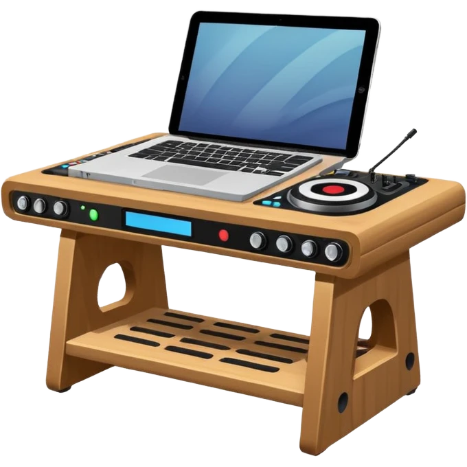 A DJ table  emoji