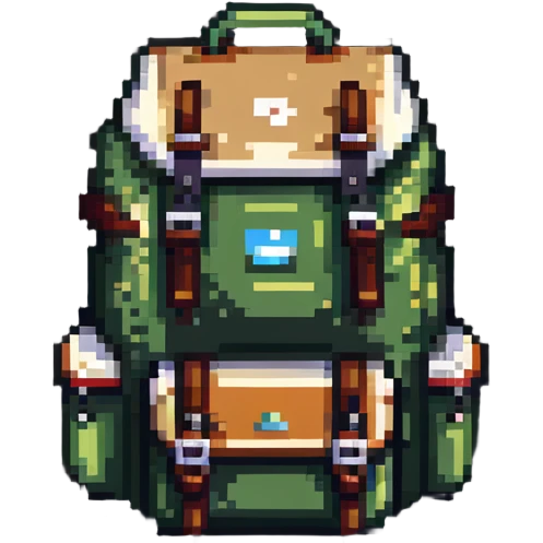 white hiking camping backpack emoji
