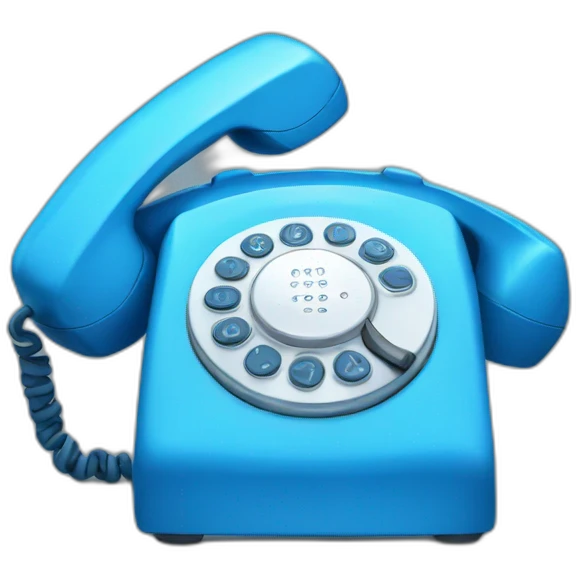 blue phone emoji