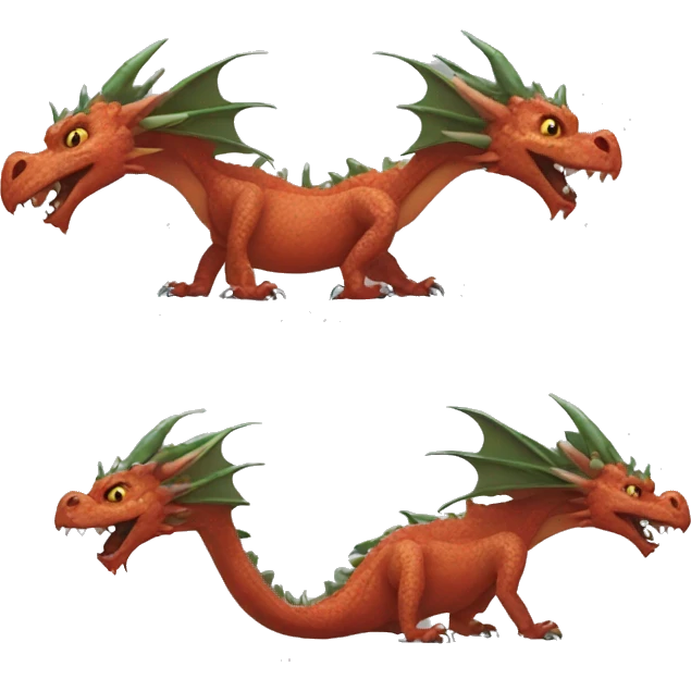 dragon with on body and three heads  emoji