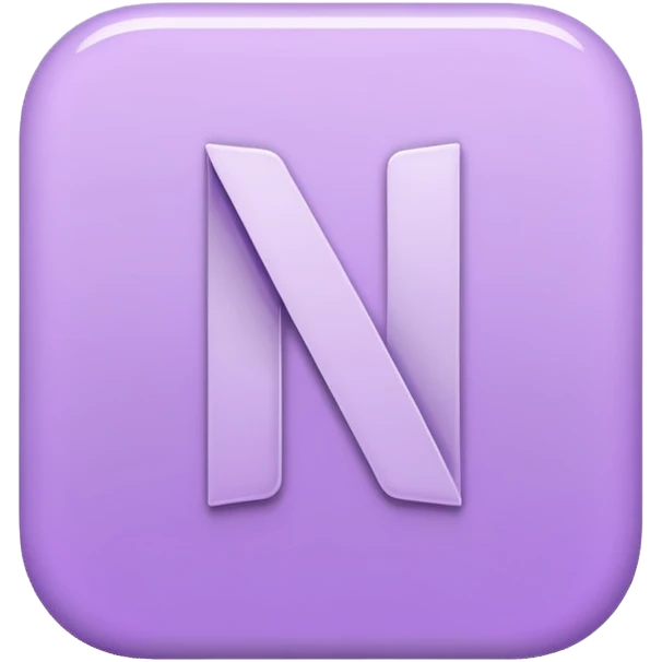 Netflix aesthetic "N" logo in pastel purple emoji