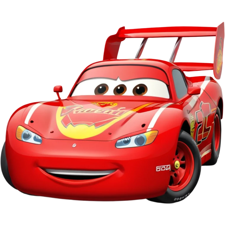 Lightning McQueen car zooming emoji