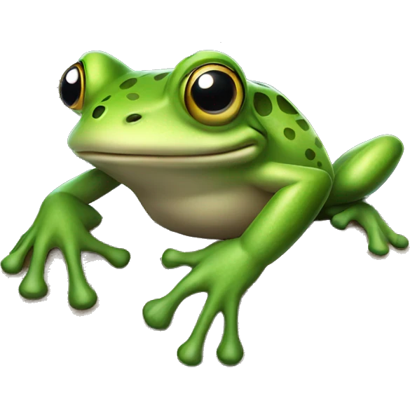 Frog on a log emoji