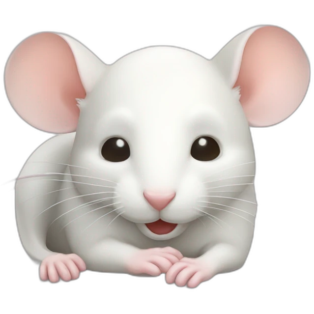 recumbent white mouse emoji
