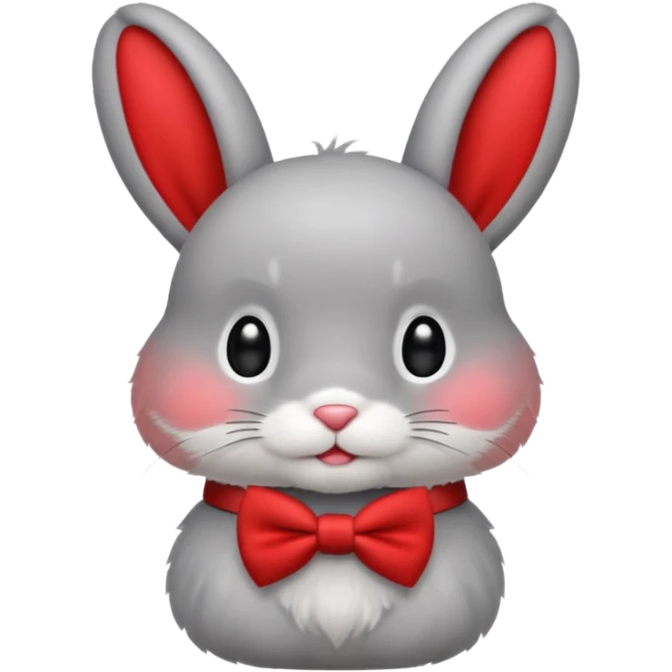 grey bunny with bowtie emoji