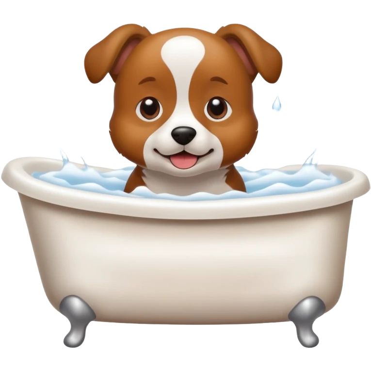 Bathing dog emoji
