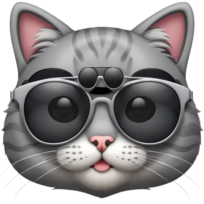 Cat wearing sunglasses emoji