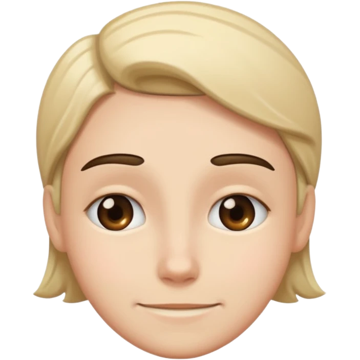 A smile but with the sad eyebrow emoji