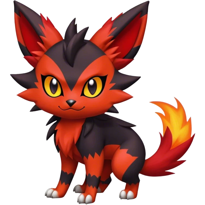 Noivern-Litten-Zorua-Torracat-Fakemon-hybrid full body emoji