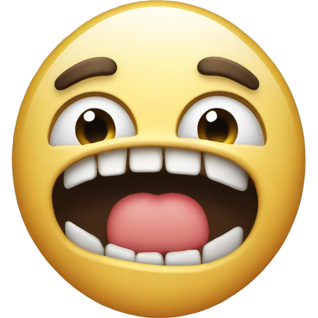Dumb face drooling emoji