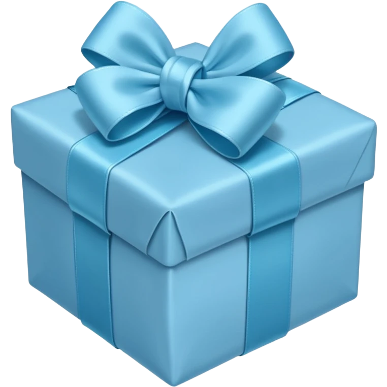 light blue birthday gift emoji