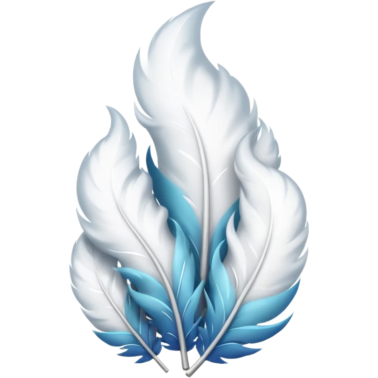 3 plumes blanches emoji