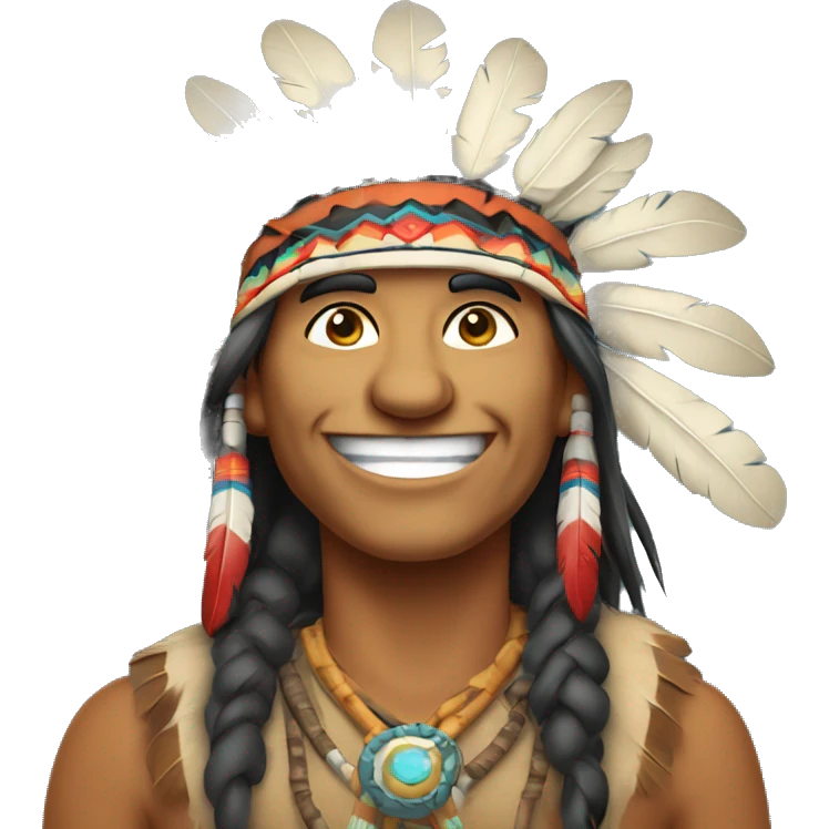 American Indian chief smile emoji