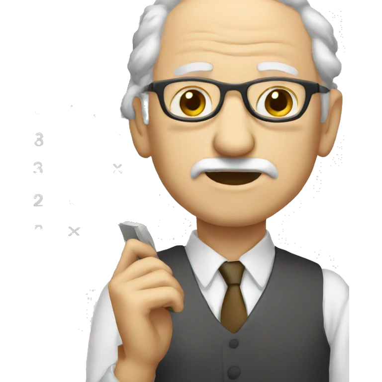 old man calculator emoji