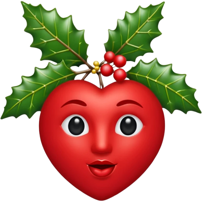 kiss mark with christmas vibes emoji