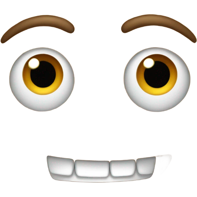 wide eyes with wide grin emoji