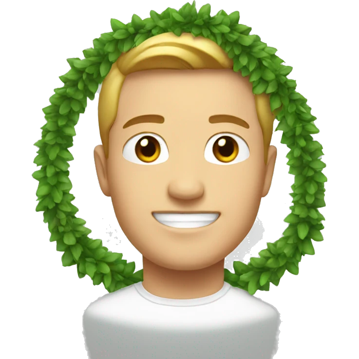 Green garland  emoji