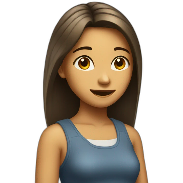 A girl who is impressed emoji