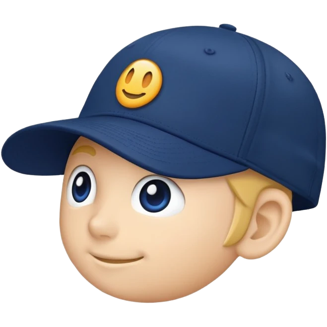 cap with a simple logo on the front panel emoji